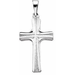 Platinum 20x12 mm Cross Pendant 