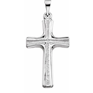 Platinum 23x14.5 mm Cross Pendant  