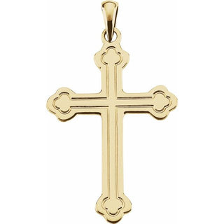 14K Yellow Cross Pendant 