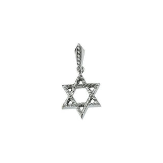14K White 20.5x17.75 mm Star of David Pendant