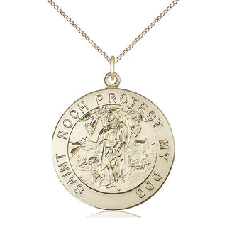 14kt Gold Saint Roch Medal