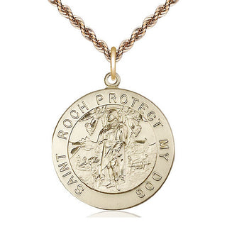14kt Gold Saint Roch Medal