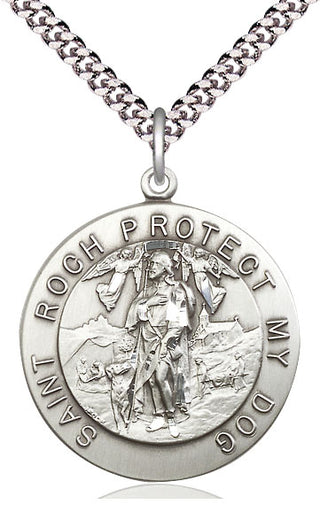 Sterling Silver Saint Roch Medal Catholic Jewelry