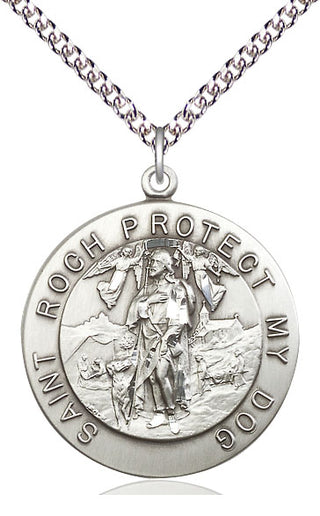 Sterling Silver Saint Roch Medal Catholic Jewelry