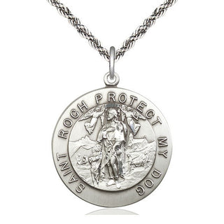 Sterling Silver Saint Roch Medal Catholic Jewelry