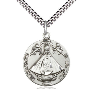 Sterling Silver Senora de Los Lagos Medal Catholic Jewelry