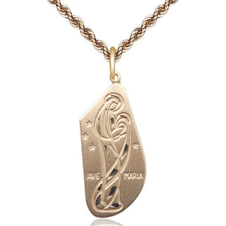 14kt Gold Ave Maria Medal