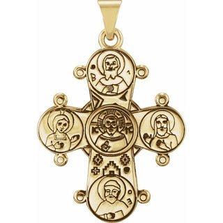 14K Yellow Dagmar Cross Medal Pendant