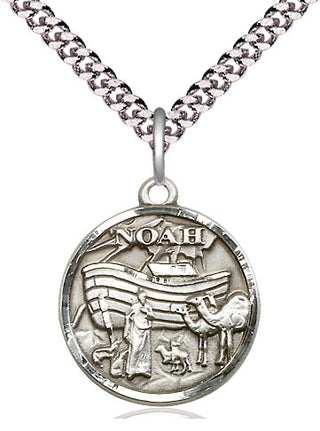 Pewter Noah Medal Religious Jewelry