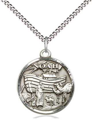 Pewter Noah Medal Religious Jewelry