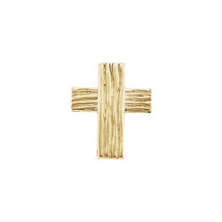 14K Yellow The Rugged Cross Lapel Pin