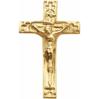 14K Yellow Crucifix Lapel Pin