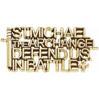 14K Yellow Saint Michael Lapel Pin 