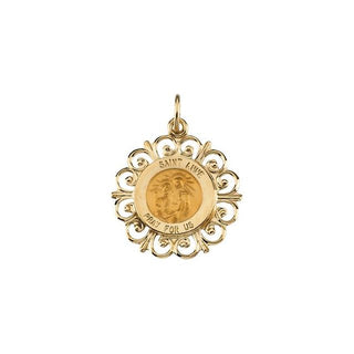14K Yellow 18 mm Saint Anne de Beau Pre Medal