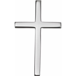 18K White 29.5x18.2 mm Cross Pendant