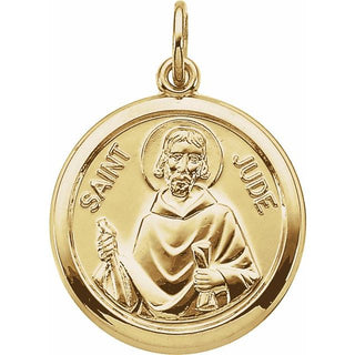 14K Yellow 15 mm Saint Jude Thaddeus Pendant