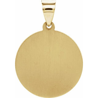 14K Yellow Hollow Round Spanish St. Jude Medal 