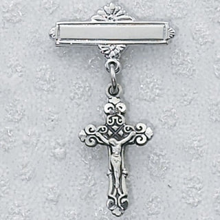 Sterling Silver Crucifix Baby Pin