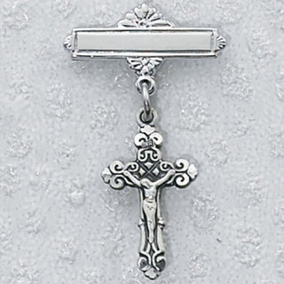 Sterling Silver Crucifix Baby Pin/T