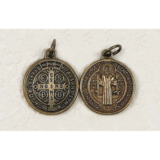 50-Pack - Brass St Benedict Pendant- 1/2"