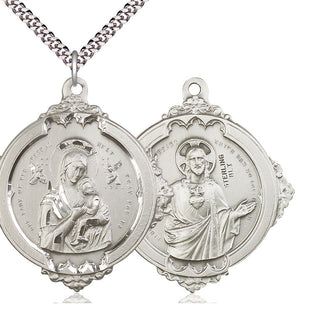 Sterling Silver Our Lady Perpetual Help Pendant Necklace
