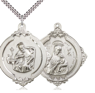 Sterling Silver Saint Alphonsus Pendant Necklace