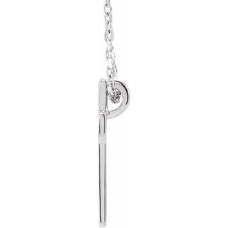 Platinum Open Cross 16-18" Necklace
