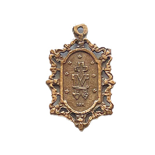 Vintage Miraculous Medals back