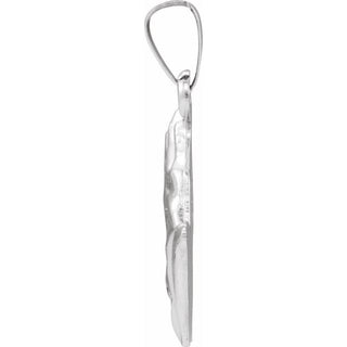 14K White 22x19.3 mm Praying Hands Pendant