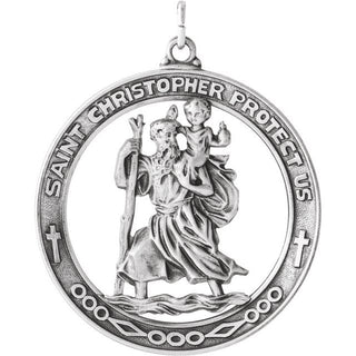 Sterling Silver 29 mm Saint Christopher Medal