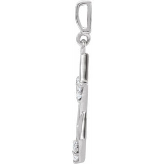 14K White 1/10 CTW Natural Diamond Star of David Pendant