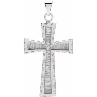 10K White Cross Pendant