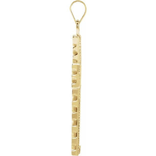 10K Yellow Cross Pendant