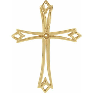14K Yellow Cross Pendant