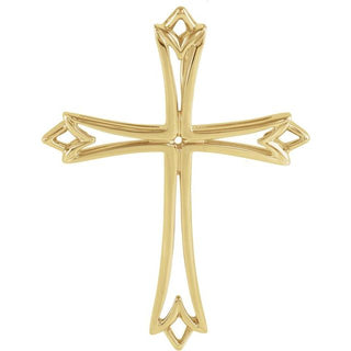 18K Yellow Cross Pendant