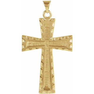 14K Yellow Cross Pendant