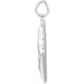 Sterling Silver 18.75x16 mm Praying Hands Pendant
