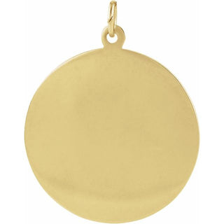 14K Yellow 15 mm Round St. Raphael Medal