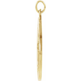 14K Yellow 12 mm Round St. Raphael Medal
