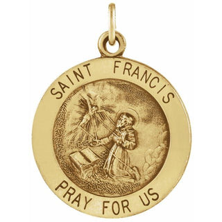 14K Yellow Gold St. Francis Pendant