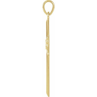 14K Yellow 32.5x19.5 mm Cross Pendant 