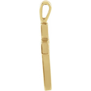 18K Yellow Cross Pendant