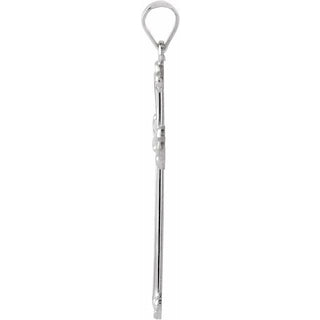 Sterling Silver 27.5x16 mm Cross Pendant