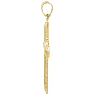 14K Yellow 26x18 mm Cross Pendant 
