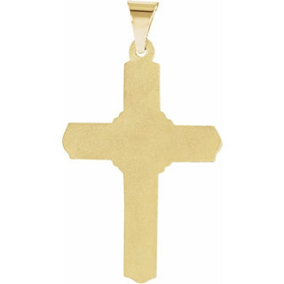 14K Yellow 26x18 mm Cross Pendant 