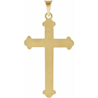 14K Yellow 27.5x16 mm Cross Pendant