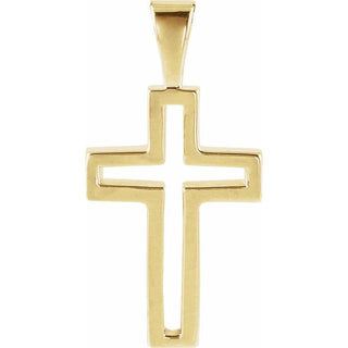 14K Yellow Cross Pendant