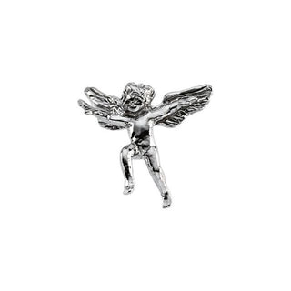 14K White Cherub Angel Lapel Pin