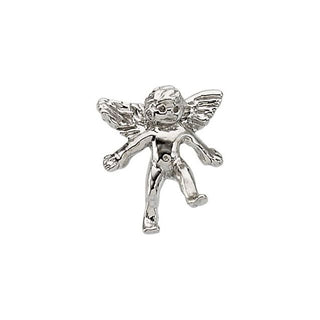 14K White Cherub Angel Lapel Pin