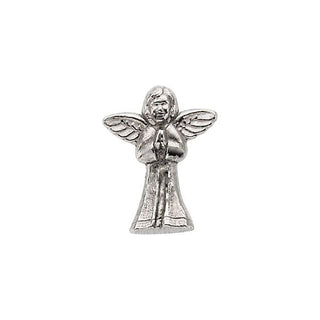 14K White Praying Angel Lapel Pin